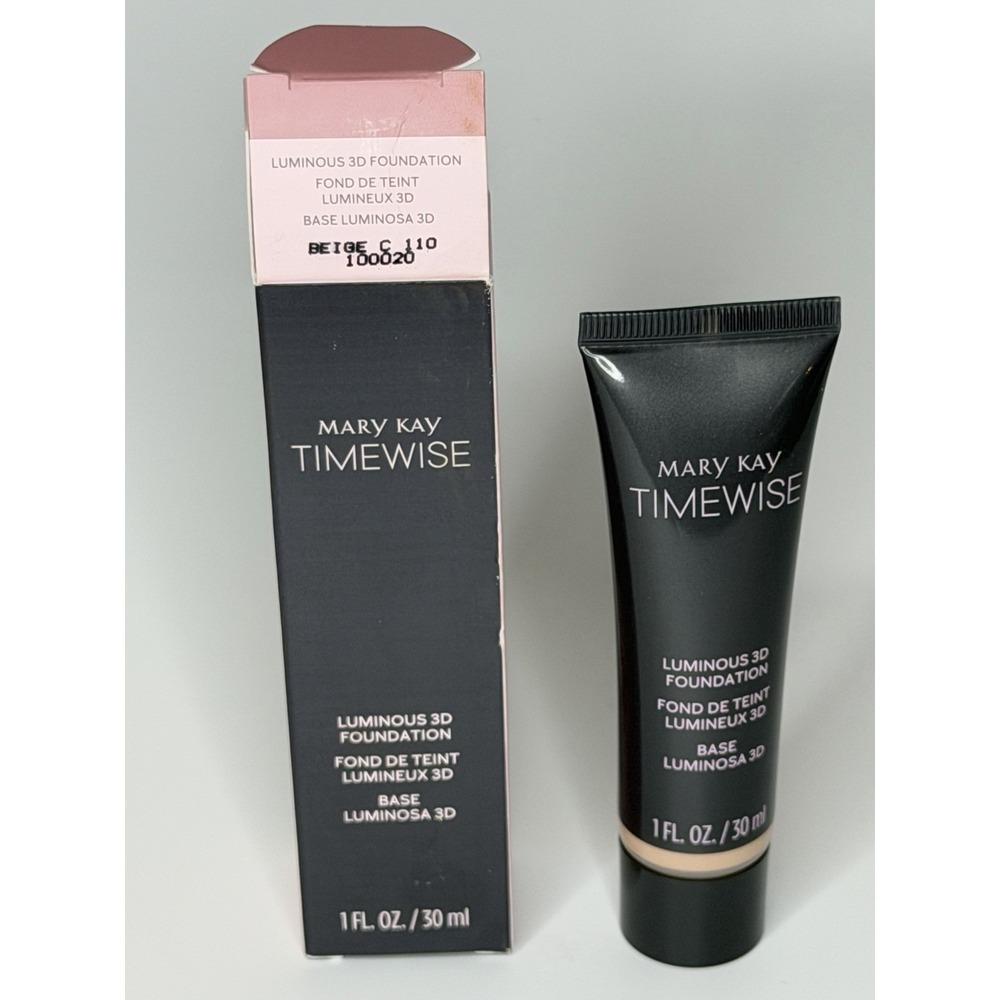 Beige C 110 Mary Kay Timewise Luminous 3D Foundation 100020 - Normal To Dry NEW
